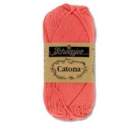 Frida's Wollhaus Scheepjes Catona Lana para tejer, ganchillo y crochet - 10 g - 100 % algodón - 113 colores (252 - Sandía)