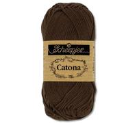 Frida's Wollhaus Scheepjes Catona Ovillo de hilo 100 % algodón para punto y ganchillo Amigurumi - 10 g - 113 colores (162 - Café negro)