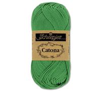 Frida's Wollhaus Scheepjes Catona Ovillo de hilo 100 % de algodón para punto y ganchillo Amigurumi - 10 g - 113 colores (515 - Esmeralda)