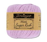 Frida's Wollhaus Scheepjes Maxi Sugar Rush Hilo de ganchillo para ganchillo, 50 g, algodón, 87 colores (226, orquídea clara)