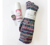 Frida's Wollhaus Set de regalo cremoso para los fans de la lana, lana, ganchillo, regalo, 2 variantes (bolsa de regalo navideña)