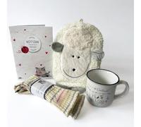 Frida's Wollhaus Set de regalo de peluche en marfil para aficionados a la lana, lana, ganchillo, regalo, 2 variantes (bolsa de regalo neutra)