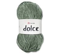 Frida's Wollhaus YarnArt 100 g Dolce Chenille Lana Hilo Tejer Ganchillo Amigurumi 64 Colores (760 | Gris Ratón)