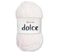 Frida's Wollhaus YarnArt 100 g Dolce Chenille Lana Hilo Tejer Ganchillo Amigurumi 64 Colores (856 | Vainilla)