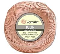 Frida's Wollhaus YarnArt 50 g Hilo para Crochet de Tulipán Hilo de Filete Microfibra Brillante Sedoso 49 Colores (418 | Albaricoque)