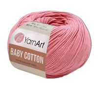 Frida's Wollhaus YarnArt - Ovillo de lana de algodón para bebé, 50 g, 55 colores (414, flamenco)