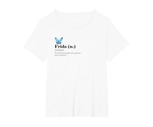 FridaTM x Frida Kahlo - Resilient Heart Camiseta, Mujer Tallas Grandes, Blanco, 3XL Grande