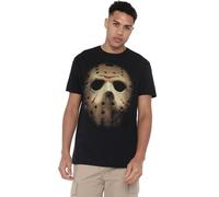 Friday The 13Th Jason Voorhees - Camiseta Unisex con máscara Facial Grande, Color Negro, XXXXXL