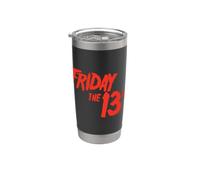 Friday the 13th Logo Vaso térmico de acero inoxidable de doble pared