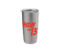 Friday the 13th Logo Vaso térmico de acero inoxidable de doble pared