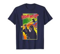 Friday The 13Th Retro Game Camiseta, Hombre, Azul Marino, S