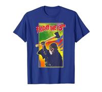 Friday The 13Th Retro Game Camiseta, Hombre, Azul Real, S