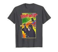 Friday The 13Th Retro Game Camiseta, Hombre, Jaspeado Oscuro, S