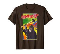 Friday The 13Th Retro Game Camiseta, Hombre, Marrón, S