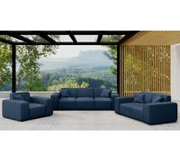 Friderik Juego de muebles de jardín Patio 3+2+1 - Sofá de 3 plazas, sofá de 2 plazas y sillones, tela Odyssey (Ocean)