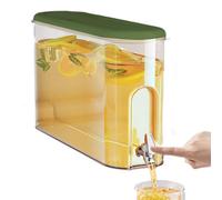 Fridge Beverage Container Slim - 4L Spigot Storage Container, Cold Drink Dispenser Jug, Space Saving Juice Containers With Lids | Beverage Dispenser For Fridge, Parties, Daily Use, Camping