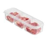 Fridge Divided Storage Box Stackable Container Set, Lid Organizer Food Keep Yogurt Snack Fruit Scallion Ginger Garlic Kitchen Pantry System Space Saving Arrangement | Perfect for Organization Dorm Use