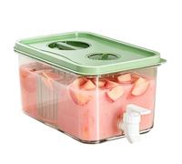 Fridge Drink Dispenser - 2.8L Fridge Water Container with Tap, Refrigerator Beverage Dispenser with Spigot for Soda Juice Milk Iced Tea Lemonade, Large Capacity Drink Container for Home Kitchen Party