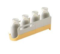 Fridge Drink Dispenser - Self-Rolling Can Rack | Clear Acrylic Base with Slip-Resistant Bottom Grip & Metal Divider Frames for Cabinets, Countertops, Cellars and Residential Party Hosting Events