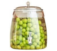 Fridge Drink Dispenser with Spout, Cold Drinks Dispenser Juice Container, PET, PE, Rubber and ABS Food Grade Large Capacity Tea Pitcher Juice Jugs for Travel Picnic Party 16x16x23cm to 24x24x31cm