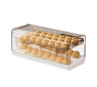 Fridge Egg Organizer - Auto Rolling Non Slip Food Grade Container