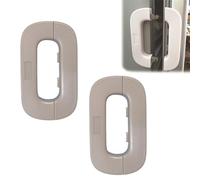 Fridge Lock, Refrigerator Lock, Cabinet Locks Baby Proofing, Self-Adhesive Fridge Lock Latch System, Heavy Duty Freezer Lock for Upright Freezer (Brown - 2 Pack)