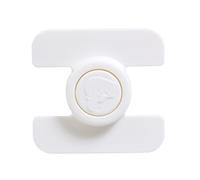 Fridge Locks for Kids, Safety Door Latches, No-Drill Adhesive Lock, Babyproofing Design, Multi-Surfaces Use, 1-Pack, Kitchen, Cabinets, Drawers, Home, 6.8x6.5x2cm White