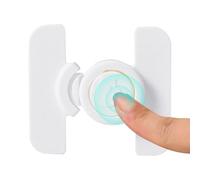 Fridge Locks Kids, Fridge Door Latches, No-Drill Adhesive Safety Lock, Strong Hold Easy Install, 2-Pack White, For Babyproofing Cabinets 2.7x2.6x0.8in, Drawers, Oven, and