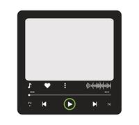 Fridge Magnet - 10x10 Cm Music Fridge | Álbum Magnet, Acrylic USB Charging Picture Frame Creative Photo AlbumMagnet with Built-in Music Player for Dad, Parejas, Offices, Travel, Wedding, Birthda