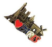Fridge Magnets, 3D Paris Souvenir Sticker, France-Themed Refrigerator Decor, Artistic Kitchen Accessory, Travel Collectible Gift Idea for Photographers Men Women Holiday Birthday Family Photo Display