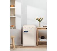 FRIDGE RETRO 107L - Frigorífico De Estilo Retro Blanco Roto