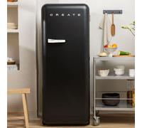 FRIDGE RETRO 281L - Frigorífico De Estilo Retro Negro & Mármol