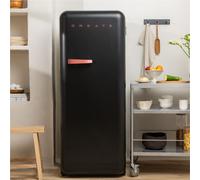 FRIDGE RETRO 281L - Frigorífico De Estilo Retro Negro & Terracota