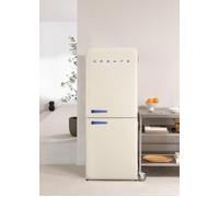 FRIDGE RETRO COMBI 401L - Frigorífico Combi De Estilo Retro Blanco Roto