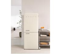 FRIDGE RETRO COMBI 401L - Frigorífico Combi De Estilo Retro Blanco Roto