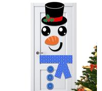 Fridge Stickers, Christmas Door Decals for Festive Home Decor, Easy Application with Removable Adhesive, Ideal for Kitchen, Living Room, Bedroom, Party, Birthday, Set of 12, 8x10 inches