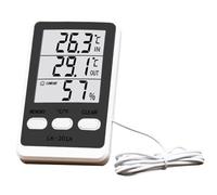 Fridge Thermometer Hygrometer, Digital Temperature Humidity Meter, 10x6cm/3.94x2.36 inches Waterproof Display for Food Safety Monitoring 10% RH-99% RH Kitchen Freezer Fish Tank Warehouse Use