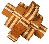 Fridolin 17464- Rompecabezas de Madera de bambú