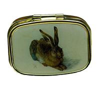 Fridolin 18239 Albrecht Dürer Liebre-Caja de Metal, diseño de días de 5,1 x 3,6 x 1,8 cm