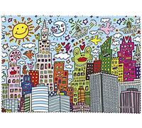 Fridolin 18917 Rizzi Mein New York City - Paño de limpieza para bisel, microfibra, gasa multicolor, 18 x 12,5 x 1 cm
