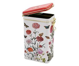 Fridolin 19405 Tarro de metal para café con cierre de clip - Volumen aprox. 1,4 litros - Maria Sibylla Merian: Flores