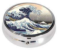 Fridolin 19959 Pastillero Katsushika Hokusai La Gran Ola, Metal, 6 x 2,1 cm