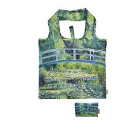 Fridolin Bolsa: Claude Monet, puente - "I was a bottle" reciclada, bolsa en bolsa, b/h: aprox. 48 × 60 cm (abierto) b/h: aprox. 15 × 12 cm (cerrado en bolsa pequeña), carbón, 48 × 60 cm