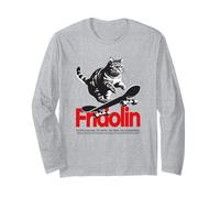 FRIDOLIN - hermoso nombre de niño con gato y monopatín Manga Larga