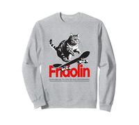 FRIDOLIN - hermoso nombre de niño con gato y monopatín Sudadera