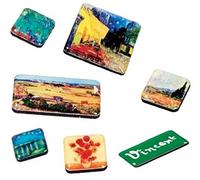 Fridolin Juego de 7 imanes con diseño de Cuadros de Van Gogh, Incluye una Caja de Almacenamiento, 9,5 x 7 x 2 cm