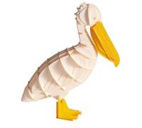 Fridolin Puzle 3D de animales - Pelikan de Papie, montado aprox. 9,5 × 10 × 3,5 cm