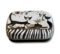 FridolinEdition - Pastillero (metal, 6,0 x 1,8 x 5,0 cm), diseño de gatos