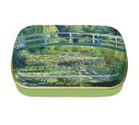 FridolinEdition - Pastillero (metal, diseño de estanque con puente, 6,0 x 1,8 x 5,0 cm)