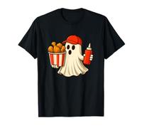 Fried Chicken Halloween Ghost Foodie Halloween Delivery Man Camiseta